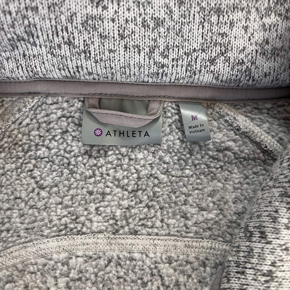 Athleta Heather Gray Fleece-Lined Jacket - Picture 2 of 4